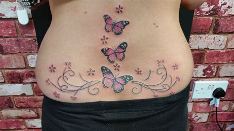 Beautiful Butterfly Lower Back Tattoo Ideas for Women